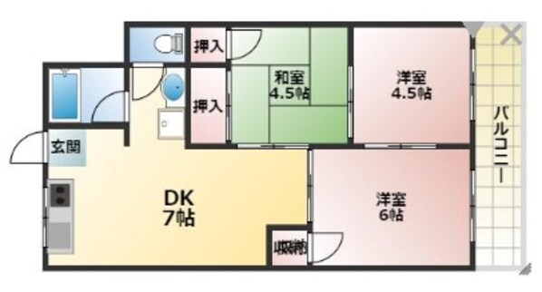 播磨高岡駅 徒歩35分 3階の物件間取画像